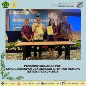 Universitas Hindu Negeri (UHN) I Gusti Bagus Sugriwa Denpasar kembali dipercaya sebagai LPTK Tempat Uji Kompetensi (TUK) dalam pelaksanaan Uji Kompetensi Mahasiswa Pendidikan Profesi Guru (UKMPPG) Batch 3 Tahun 2025