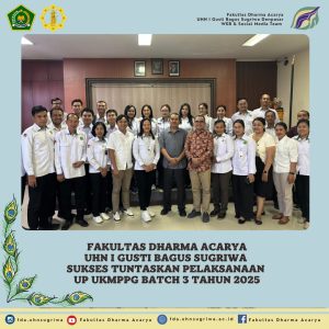 Pelaksanaan hari terakhir Uji Pengetahuan (UP) UKMPPG Dalam Jabatan Batch 3 Tahun 2025 di Universitas Hindu Negeri (UHN) I Gusti Bagus Sugriwa Denpasar berlangsung lancar dan kondusif