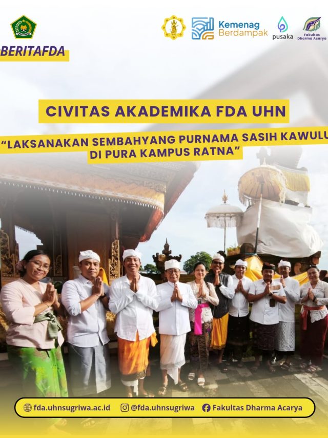 Laksanakan Sembahyang Purnama Sasih Kawulu di Pura Kampus Ratna
