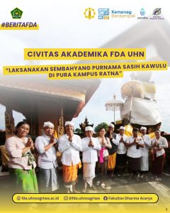 Laksanakan Sembahyang Purnama Sasih Kawulu di Pura Kampus Ratna