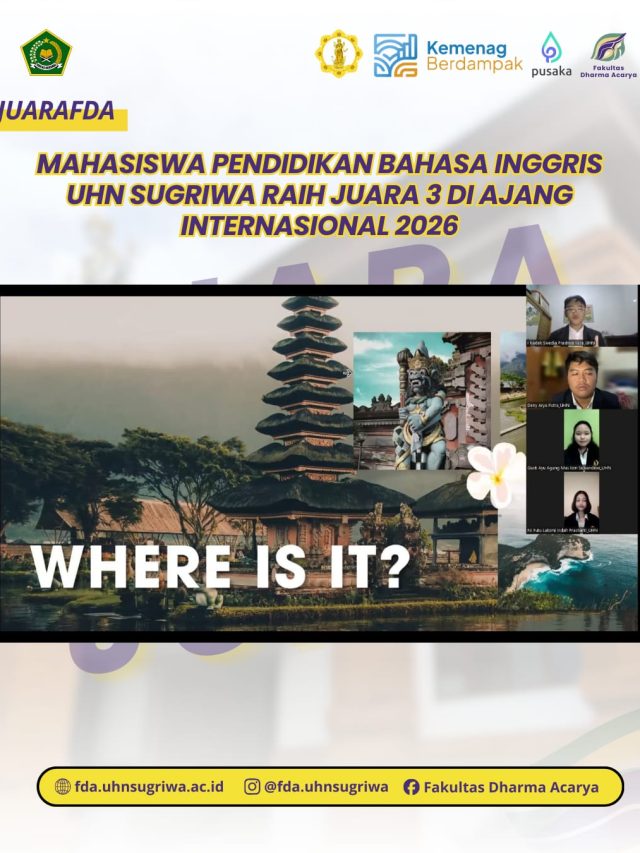 Mahasiswa Pendidikan Bahasa Inggris UHN Sugriwa Raih Juara 3 di Ajang Internasional 2026